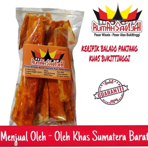 Jual Keripik Sanjai balado 250 gr Model Panjang Kripik Balado - Kerupuk Sanjai - Keripik Balado ...