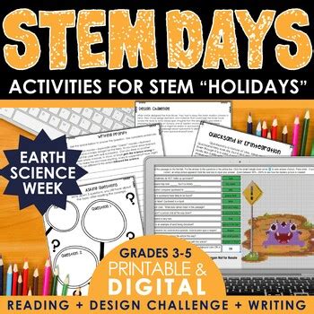 October STEM Activities | Earth Science Week | Reading, Writing & Design