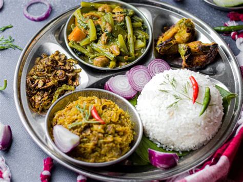 Indian Veg Thali with Rice, Different Vegetables Etc. Stock Photo - Image of salad, dish: 178688284