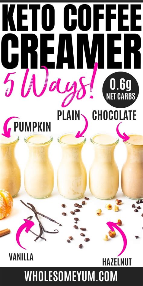 Keto Coffee Creamer (5 Flavors!) - Wholesome Yum