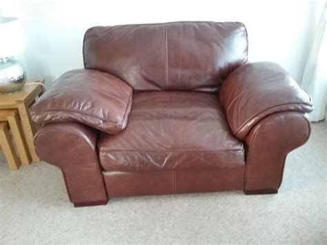 Large leather snuggle chair in extremely good condition | in ...