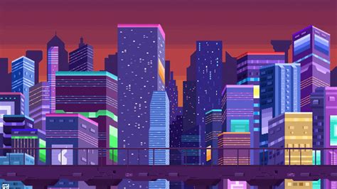 Buildings Pixel Art Cityscape 4k, HD Artist, 4k Wallpapers, Images, Backgrounds, Photos and Pictures