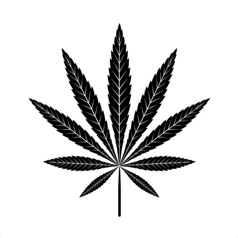 Simple vector Cannabis Leaf Silhouette 2293221 Vector Art at Vecteezy