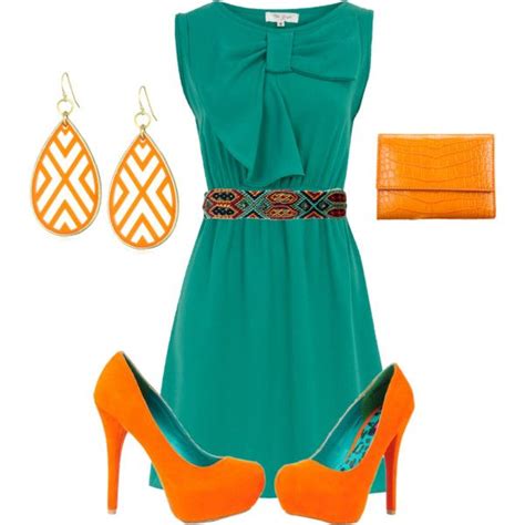 "teal and orange" by haloofember on Polyvore Girl Fashion, Fashion ...