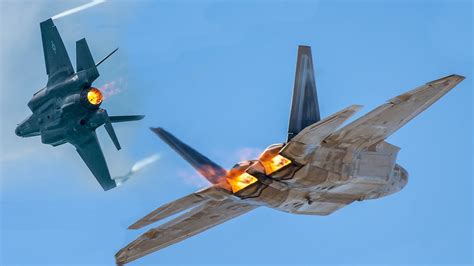 F-22 Raptor Vs F-35 Lightning II Comparison - YouTube