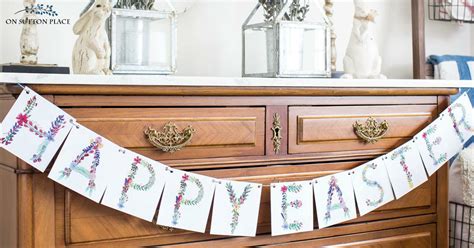 DIY Happy Easter Banner Printables - On Sutton Place