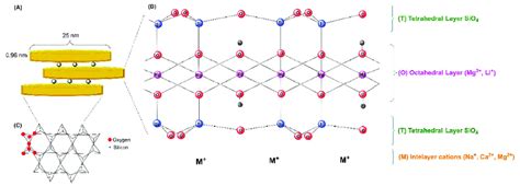 Schematic representation of the layered structure of hectorite-like... | Download Scientific Diagram