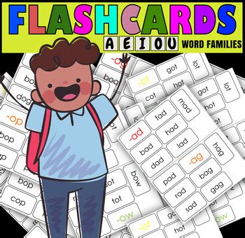 Word Families Flashcards by Golden Ressources | TPT