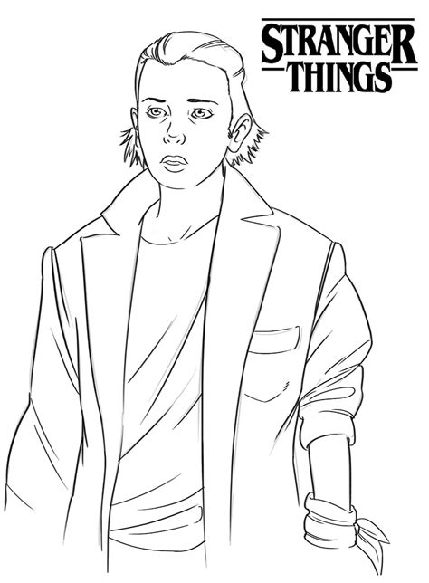 Printable Eleven Stranger Things Coloring Pages