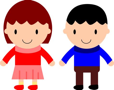 Clipart - Girl and Boy