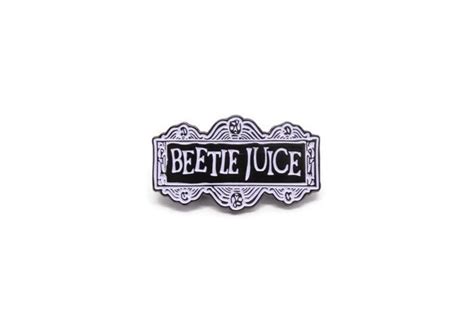 Beetlejuice Black and White Logo Enamel Pin - Etsy UK