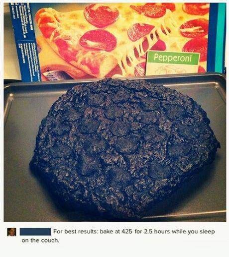 Pepperoni pizza burned ! Funny - 9buz