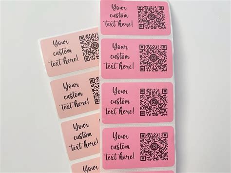 Custom QR Code Stickers, Instagram Qr Code Labels, Qr Code Thank You Sticker, Small Business ...
