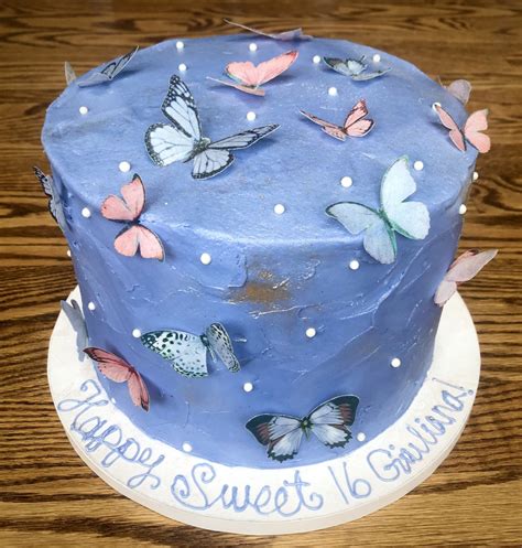 Sweet 16 Butterfly Cake - Taylor by the Teaspoon