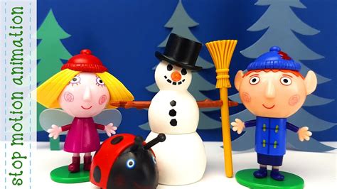 Ben & Holly Makes a Snowman stop motion animation all new 2017 - YouTube