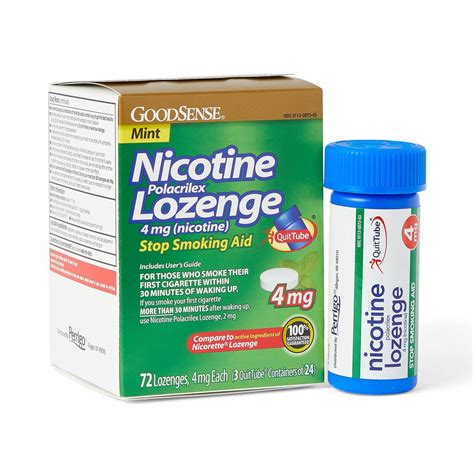 GoodSense Nicotine Polacrilex Lozenges 4mg 72Ct