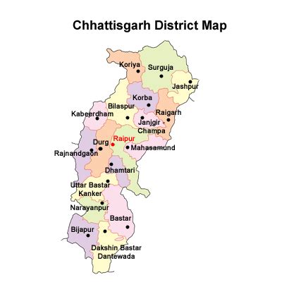 List of Districts of Chhattisgarh