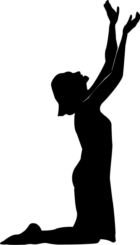 Silhouette Woman Praying at GetDrawings | Free download