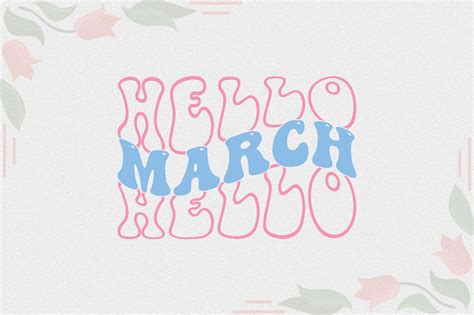 Hello March Hello Graphic by Crazy Cat · Creative Fabrica