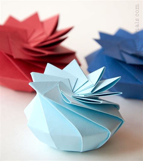 10 Sided Pleats Origami Box – Origami Tutorials | Origami box easy ...