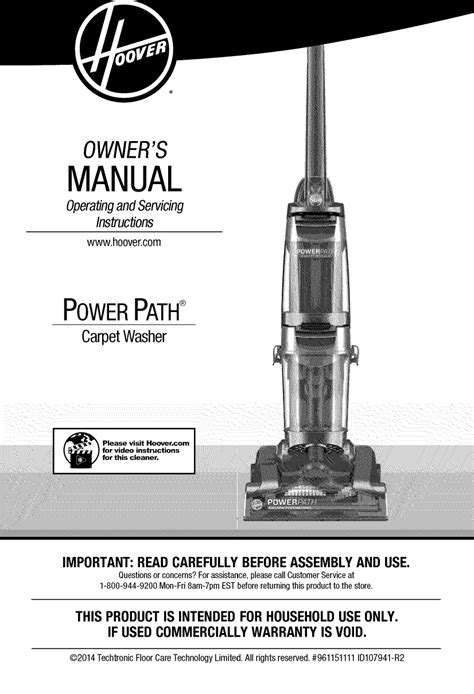 Hoover Onepwr Cordless Vacuum Parts Manual