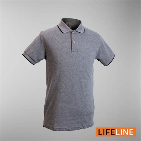 Lifeline Line Polo Shirt (Medley Gray) For Sale - Lifeline Shirts