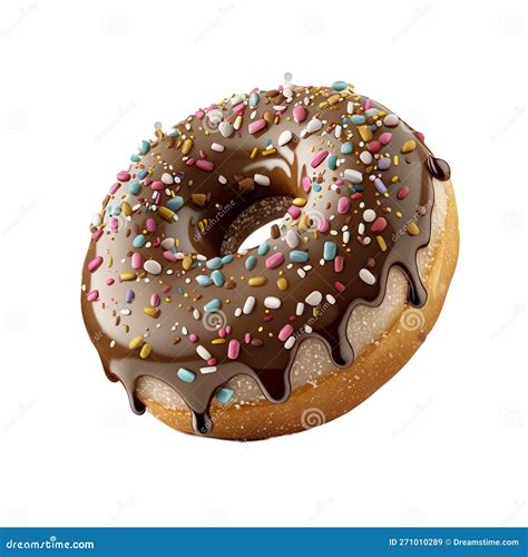 Donut Glazed With Sprinkles Isolated On Transparent Background Royalty ...