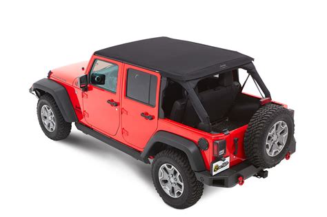 Bestop Jeep Logo Trektop Soft Top for 07-18 Jeep Wrangler JK Unlimited 4-Door | Quadratec