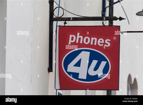 Phones 4u shop sign logo Stock Photo - Alamy