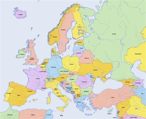 Online Maps: Europe Countries Map