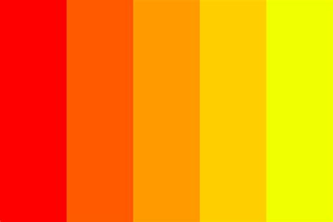 Red to Yellow Gradient Color Palette