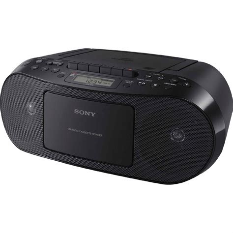 Sony CFDS50BLK Portable CD and Cassette Boombox w/ FM/AM Radio - Black