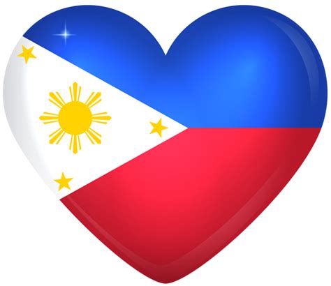 Philippines Large Heart Flag | Gallery Yopriceville - High-Quality Free Images and Transparent ...