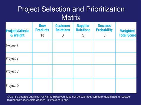 Darpa Project Selection Criteria Matrix