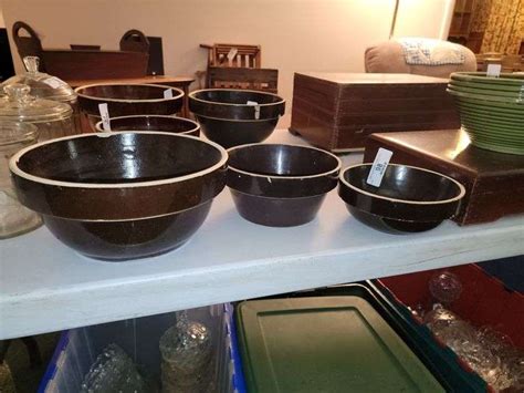 3 Stoneware Bowls, 10"-8"-7" - Baer Auctioneers - Realty, LLC