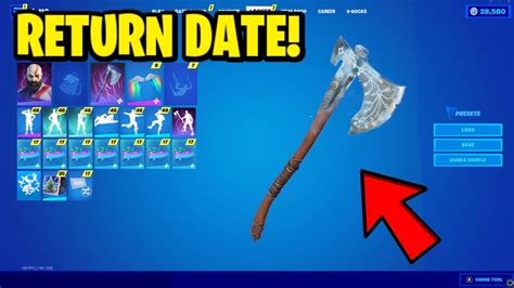 LEVIATHAN AXE PICKAXE CONFIRMED RETURN RELEASE DATE! (Fortnite) - YouTube