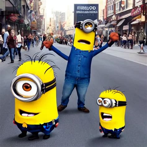 minion guy fierri walking the streets of flavortown, | Stable Diffusion ...