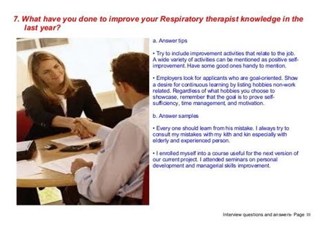 Top 7 respiratory therapist interview questions answers