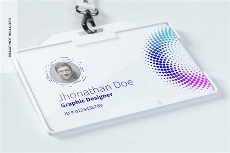 Premium PSD | Horizontal id card mockup