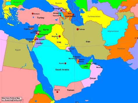 Middle East Map/ 중동 지도 Diagram | Quizlet