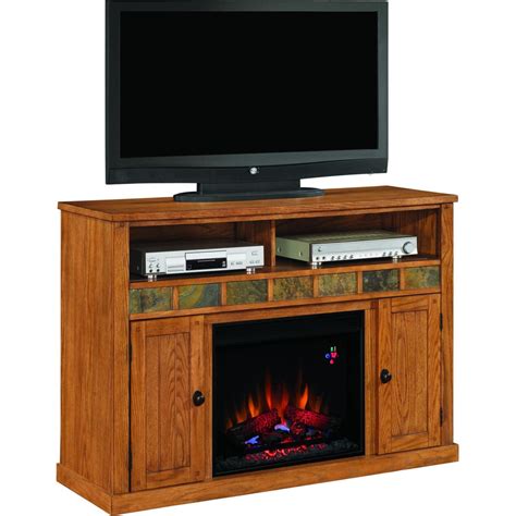 Sedona 52-Inch Electric Fireplace Media Console - Rustic Oak - 23MM0925 ...