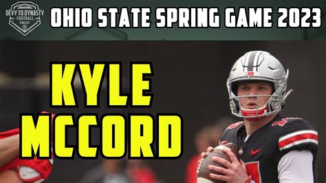 Kyle McCord Highlights | Ohio State Spring Game 2023 - YouTube