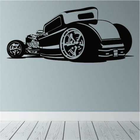 VINTAGE HOT ROD Die Cut Vinyl Decal by stuckonuvinyldecals