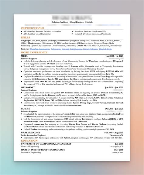 Experienced SDE resume, appreciate the suggestions!! : r/resumes