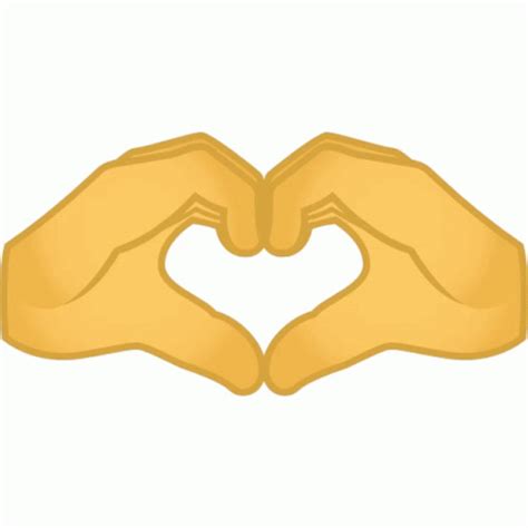 Hand Heart Emoji Heart Sticker – Hand Heart Emoji Heart Joypixels ...