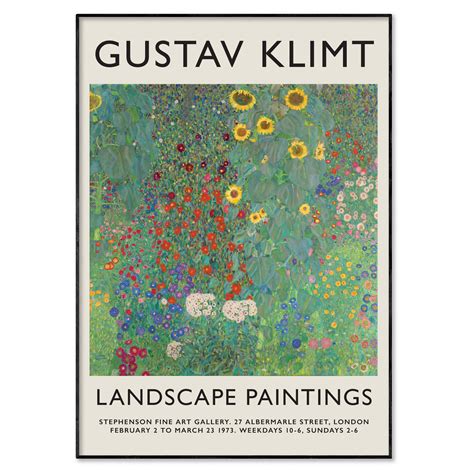 Gustav Klimt Art Nouveau Sunflowers Exhibition Poster | Art Poster Archive – artposterarchive