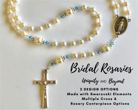 Wedding Rosary, Bridal Bouquet Rosary, Personalized Rosary, Bridal ...