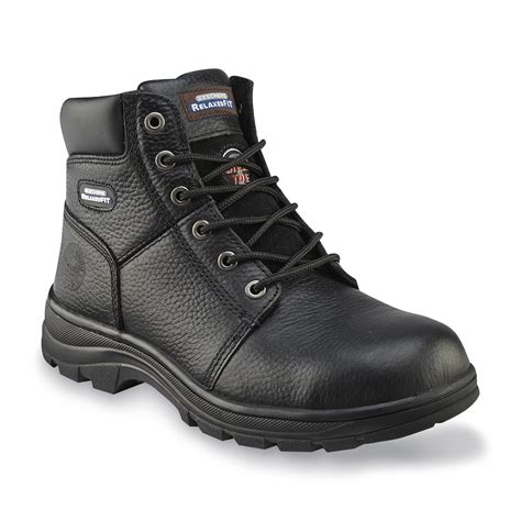 Skechers Work Men's Relaxed Fit Workshire Steel Toe Work Boot 77009 Wide Width Available - Black