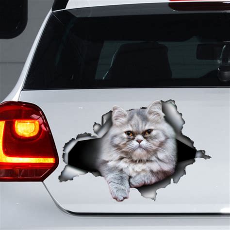 Grey Persian cat car decal , Persian cat magnet, Persian cat sticker 80710 in online supermarket ...