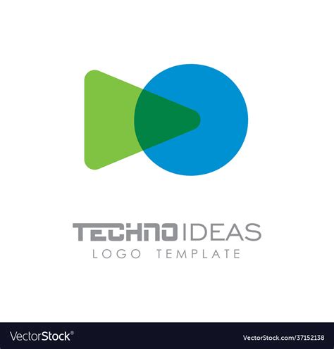 Technology logo design ideas Royalty Free Vector Image